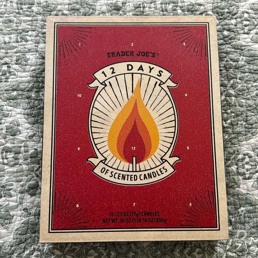Trader Joes’s 12 days of scented candles